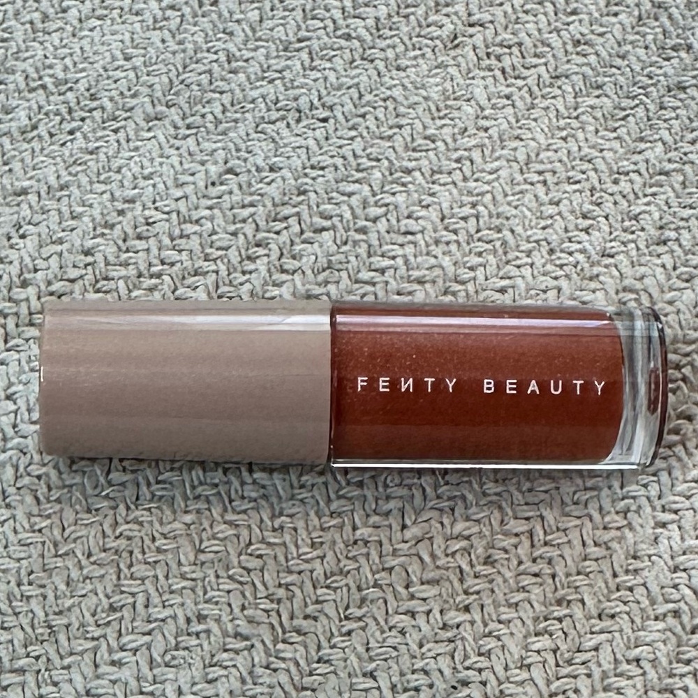 NEW Fenty Glow Gloss Bomb Lip Luminizer Travel Deluxe Size Shimmering Rose Nude - Picture 4 of 6